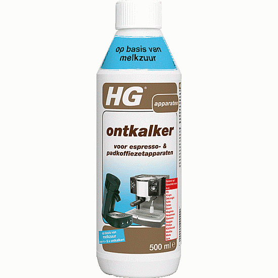 HG Ontkalker voor Espresso- en Padkoffiezetapparaten | Melkzuur HG Ontkalker voor Espresso- en Padkoffiezetapparaten | Melkzuur