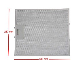 Alapure Metaalfilter geschikt voor Samsung GRI0009219A 304x267x9mm