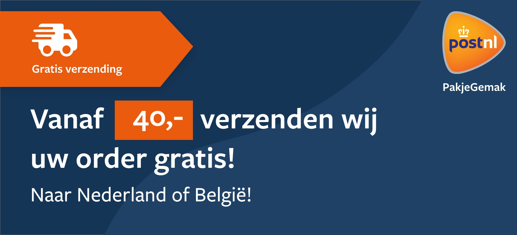 Gratis verzending vanaf €30,-