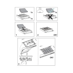 Alapure Longlife Koolstoffilter met Houder geschikt voor Bauknecht MCFE11FR / 9029800563