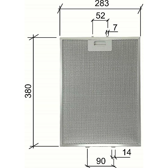 Elica Metaalfilter GF03QB 380x283x9mm