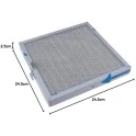 Alapure Metaalfilter geschikt voor Novy 563-8010A / 906109 / 247x247mm