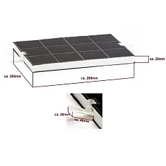 Alapure Koolstoffilter geschikt voor Siemens 00351210 / 351210 / LZ51600
