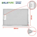 Alapure Metaalfilter geschikt voor Bosch 742967 / 00742967 388x265x8mm