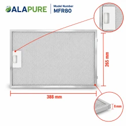 Alapure Metaalfilter geschikt voor Profilo 742967 / 00742967 388x265x8mm