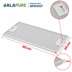 Alapure Metaalfilter geschikt voor Neff 434107 / 00434107 209x405x8mm