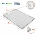 Alapure Metaalfilter geschikt voor Neff 703451 / 00703451 358x265mm