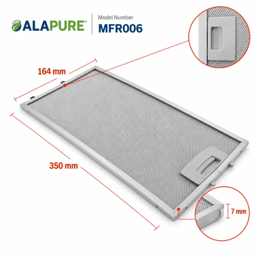 Alapure Metaalfilter geschikt voor Constructa 435204 / 00435204 350x165mm