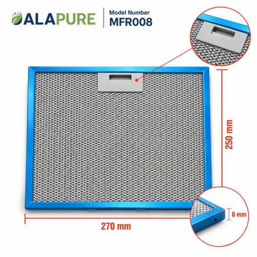 Alapure Metaalfilter geschikt voor Inventum 40600900005 270x250mm
