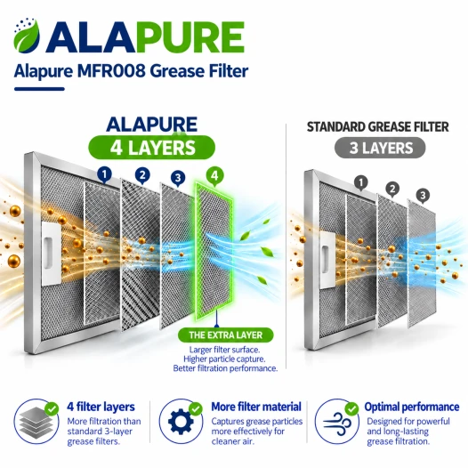 Alapure Metaalfilter geschikt voor Inventum 40600900005 270x250mm