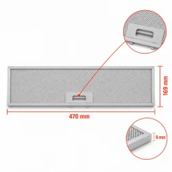 Electrolux Metaalfilter 4055380804 470x169x9mm