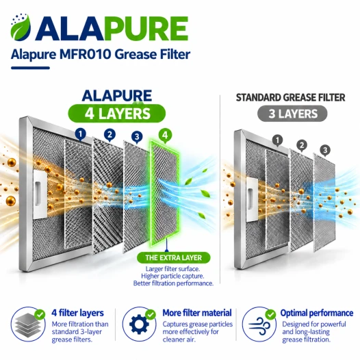 Alapure Metaalfilter geschikt voor AEG 4055101697 325x197x10mm