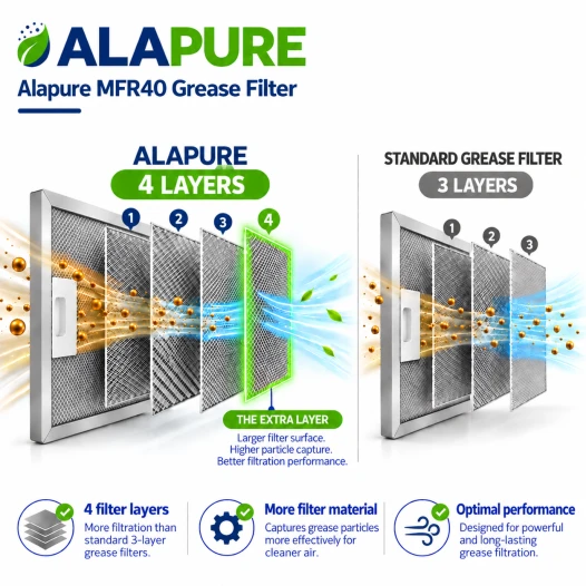 Alapure Metaalfilter geschikt voor Turboair 4055250429 304x267x9mm