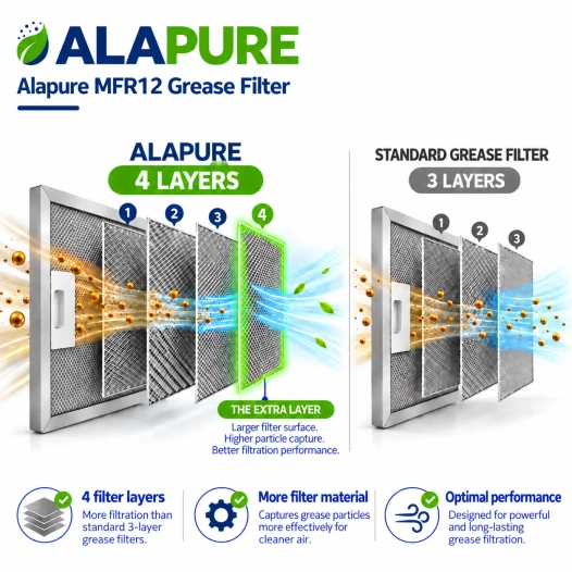 Alapure Metaalfilter geschikt voor Progress 50248271004 300x254x8mm