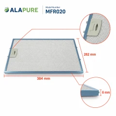 Alapure Metaalfilter geschikt voor Etna 453284 / 89000754 384x282x6mm