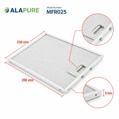 Alapure Metaalfilter geschikt voor Electrolux 4055468278 298x238mm