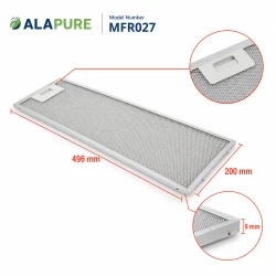 Alapure Metaalfilter geschikt voor Inventum 40600900029 200x496x9mm
