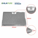 Alapure Metaalfilter geschikt voor Faber 1330076268 370x255x8mm