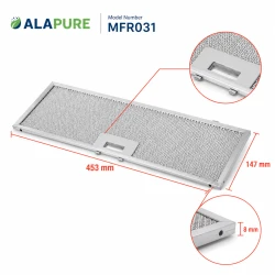 Alapure Metaalfilter geschikt voor Bauknecht 453x147mm 481248058288