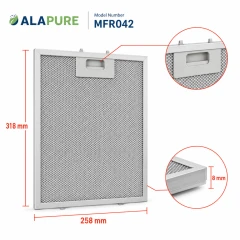 Alapure Metaalfilter geschikt voor Klarstein 10032227 258x318mm (2 st.)