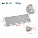 Miele Metaalfilter 08261351 / 8261351 171x515x9mm van Alapure MFR049