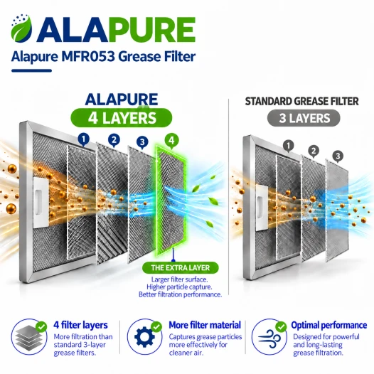 Alapure Metaalfilter geschitk voor Inventum 40600900017 505x188mm