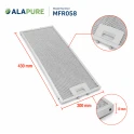 Alapure Metaalfilter geschikt voor Zanussi 50268357006 432x200x10mm