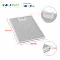 Alapure Metaalfilter geschikt voor Bosch 363095 / 00363095 320x280x8mm