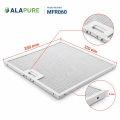 Alapure Metaalfilter geschikt voor Bosch 362381 / 00362381 320x330mm