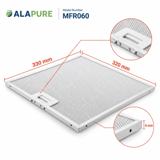 Alapure Metaalfilter geschikt voor Balay 362381 / 00362381 320x330mm