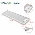 Alapure Metaalfilter geschikt voor Siemens 352813 / 00352813 445x175mm