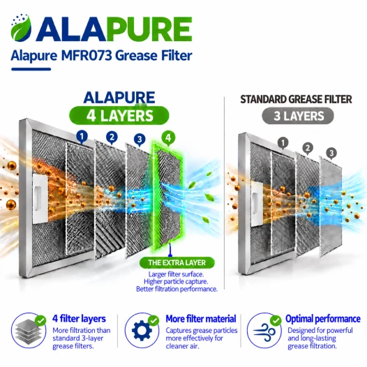 Alapure Metaalfilter geschikt voor Electrolux 50287157007 470x137mm
