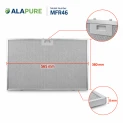 Alapure Metaalfilter geschikt voor Hotpoint-Ariston 488000302744 565x380x8mm