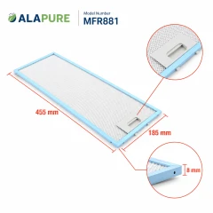 Alapure Metaalfilter geschikt voor Zanussi 4055241147 455x185x8mm