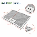 Alapure Metaalfilter geschikt voor Hotpoint-Ariston 481248058332 275x217x8mm
