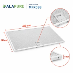Alapure Metall-Fettfilter geschikt voor Ikea 4055253274 243x409x9mm