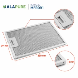 Alapure Metaalfilter geschikt voor Novy 508-900890  350x244mm