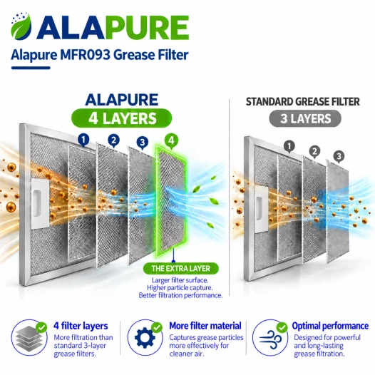 Alapure Metaalfilter geschikt voor Zanker 50286533000 160x424mm (2st.)
