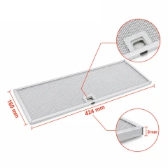 Smeg Metaalfilter 693410764 160x424mm (2St.)