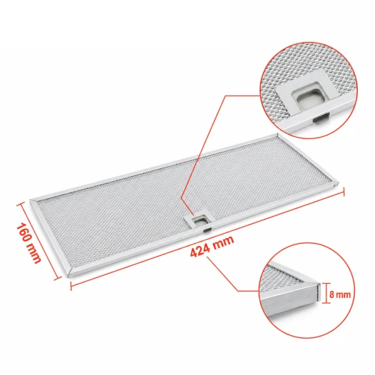 Smeg Metaalfilter 693410764 160x424mm (2St.)