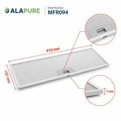 Alapure Metaalfilter geschikt voor Zanker 50286534008 137x410mm (2St.)