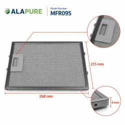 Alapure Metaalfilter geschikt voor Ikea 481248048083 215x268x8mm