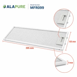 Alapure Metaalfilter geschikt voor AEG 80875677 395x155mm