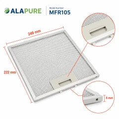 Alapure Metaalfilter geschikt voor Amica 1039799 249x222