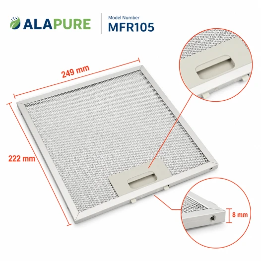 Alapure Metaalfilter geschikt voor Gorenje 187926 249x222