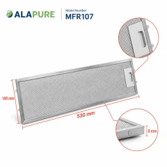 Alapure Metaalfilter geschikt voor Gorenje 366534 534x159x7mm