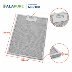 Alapure Metaalfilter geschikt voor Atag 23682 380x284x5mm