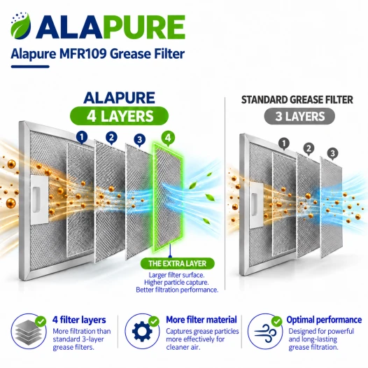 Alapure Metaalfilter geschikt voor Elica 380x290mm GF03RB