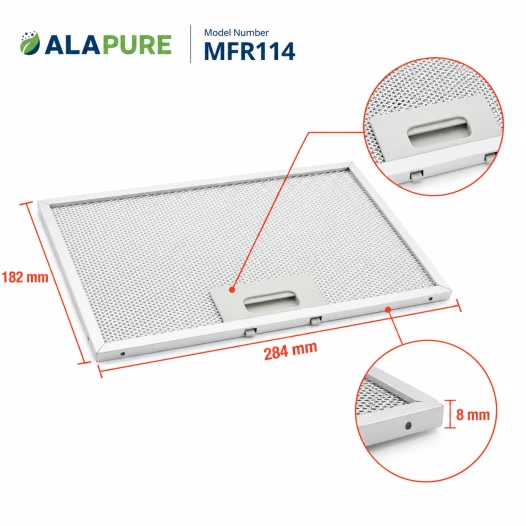 Alapure Metaalfilter geschikt voor Best 80877228 182x284mm