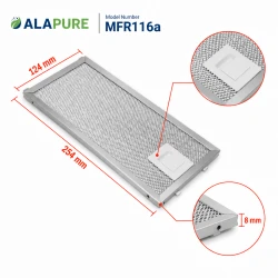 Alapure Metaalfilter geschikt voor Mepamsa 133.0377.820 254x124mm